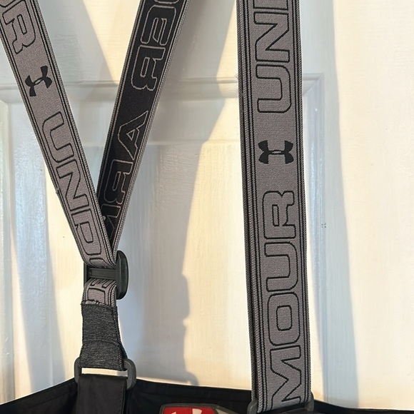 Men’s Under Armour Gray Nylon & Polyester Ski Pants with Suspenders Size Large - Picture 6 of 11